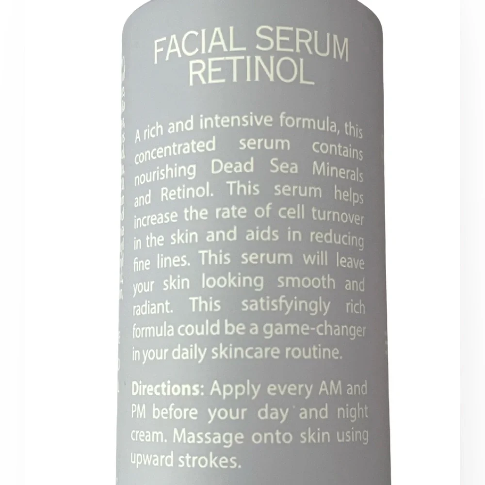 Skin Care Facial Serum Retinol. Helps boost Anti Aging w/ Dead Sea Minerals.